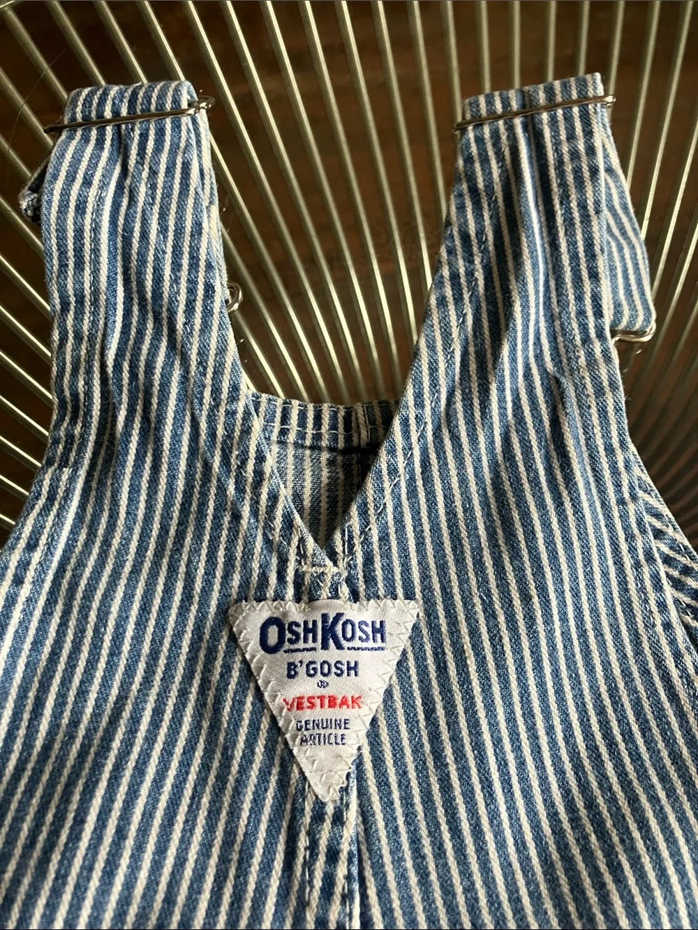 Vintage OshKosh hickory stripe overalls size 3T